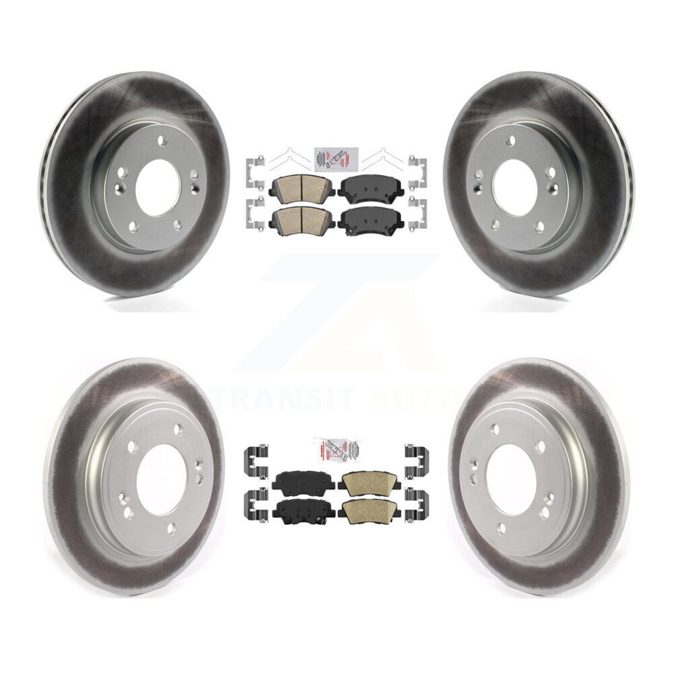 Front Rear Ceramic Pad Coat Disc Brake Rotor Kit For Hyundai Veloster Naturally Aspirated KGA-102782