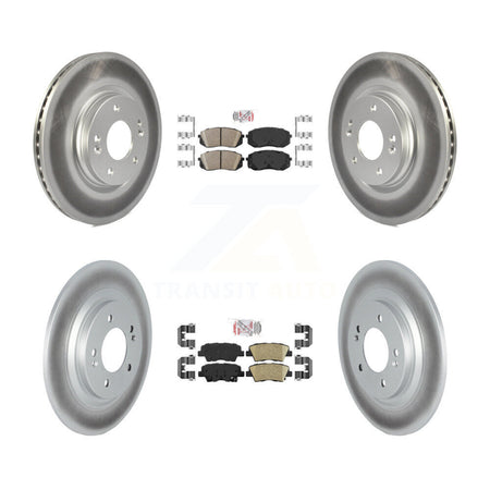 Front Rear Ceramic Pad Coated Disc Brake Rotors Kit For Hyundai Kona Electric Kia Niro EV KGA-102783