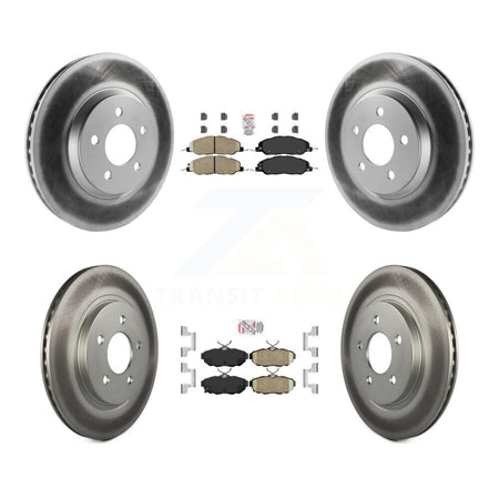 Front Rear Ceramic Pads And Coated Disc Brake Rotors Kit For Ford Mustang KGA-102788