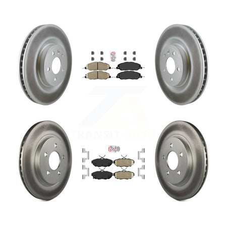 Front Rear Ceramic Pads And Coated Disc Brake Rotors Kit For Ford Mustang KGA-102790