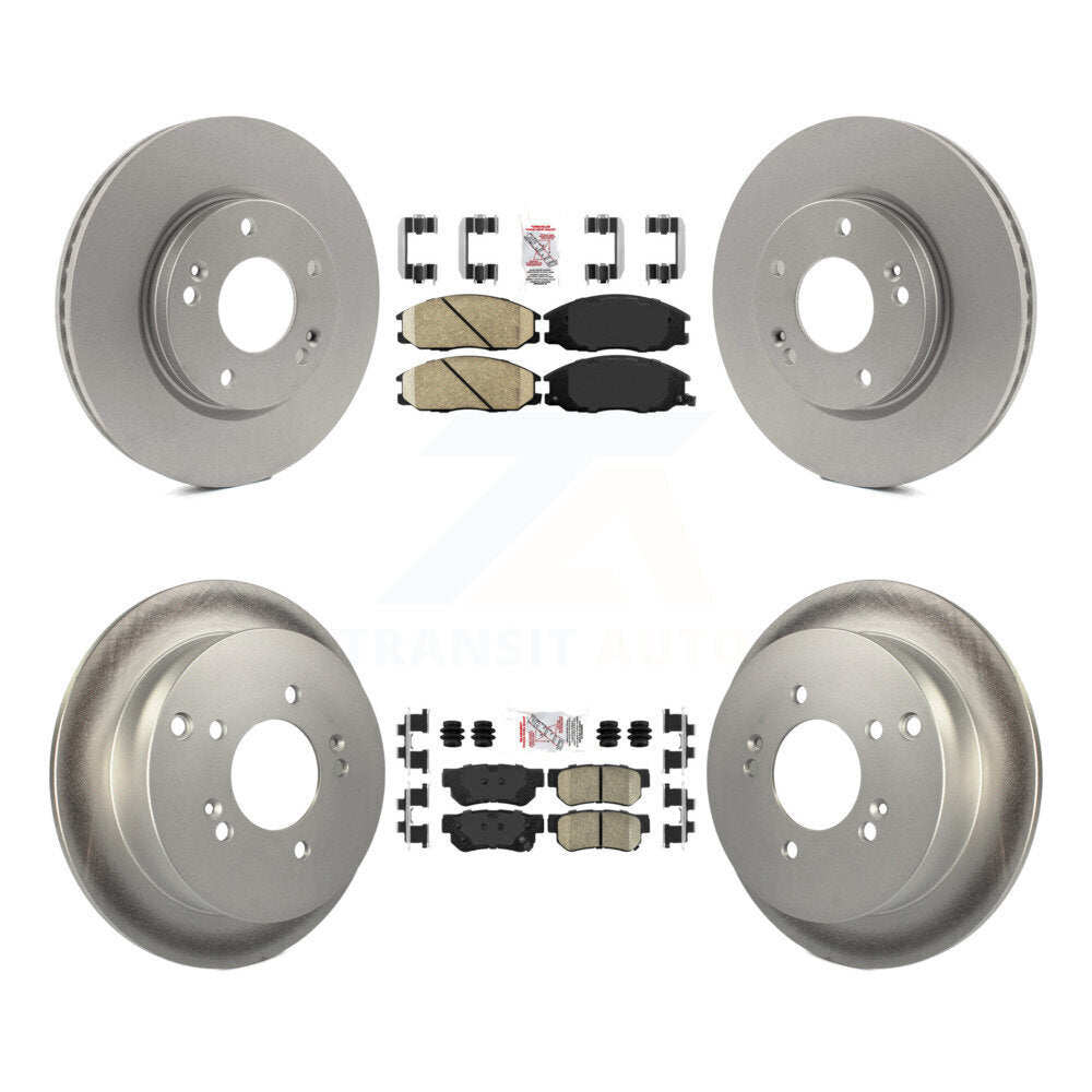 Front Rear Ceramic Pads And Coated Disc Brake Rotors Kit For Hyundai Santa Fe KGA-102794