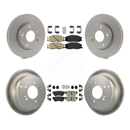 Front Rear Ceramic Pads And Coated Disc Brake Rotors Kit For Hyundai Santa Fe KGA-102794