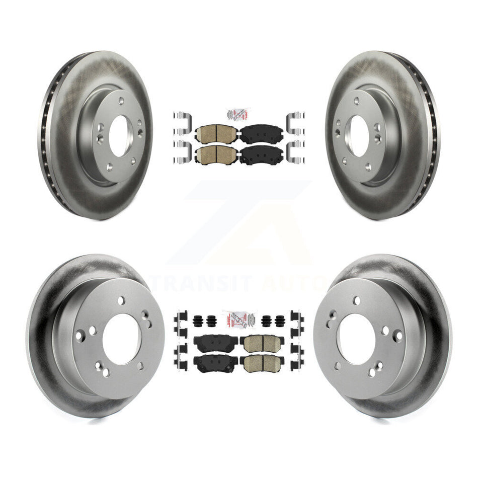 Front Rear Ceramic Pad Coat Brake Rotor Kit For Hyundai Tucson Kia Sportage Sonata Optima KGA-102811