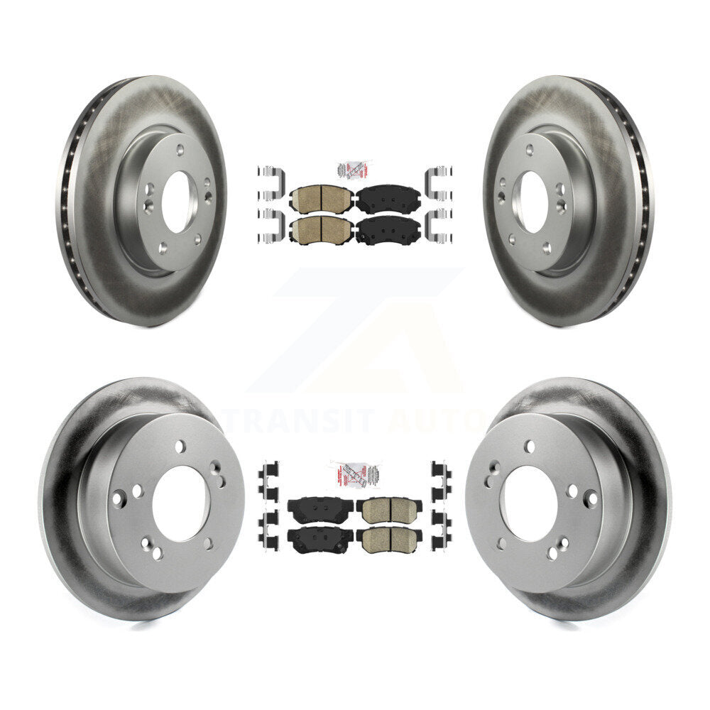 Front Rear Ceramic Pad Coat Brake Rotor Kit For Hyundai Tucson Kia Sportage Sonata Optima KGA-102813