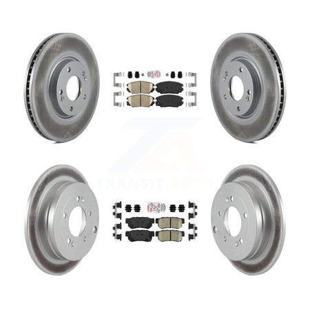 Front Rear Ceramic Pads And Coated Disc Brake Rotors Kit For Hyundai Azera KGA-102823