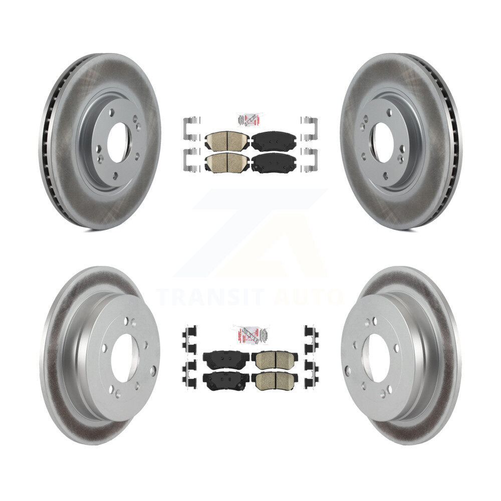 Front Rear Ceramic Pads And Coated Disc Brake Rotors Kit For Hyundai Azera KGA-102824