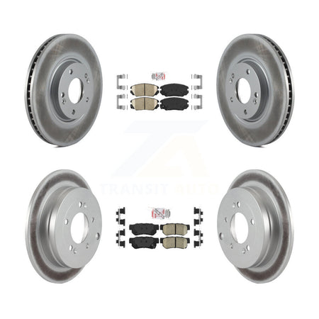 Front Rear Ceramic Pads And Coated Disc Brake Rotors Kit For Hyundai Azera KGA-102824