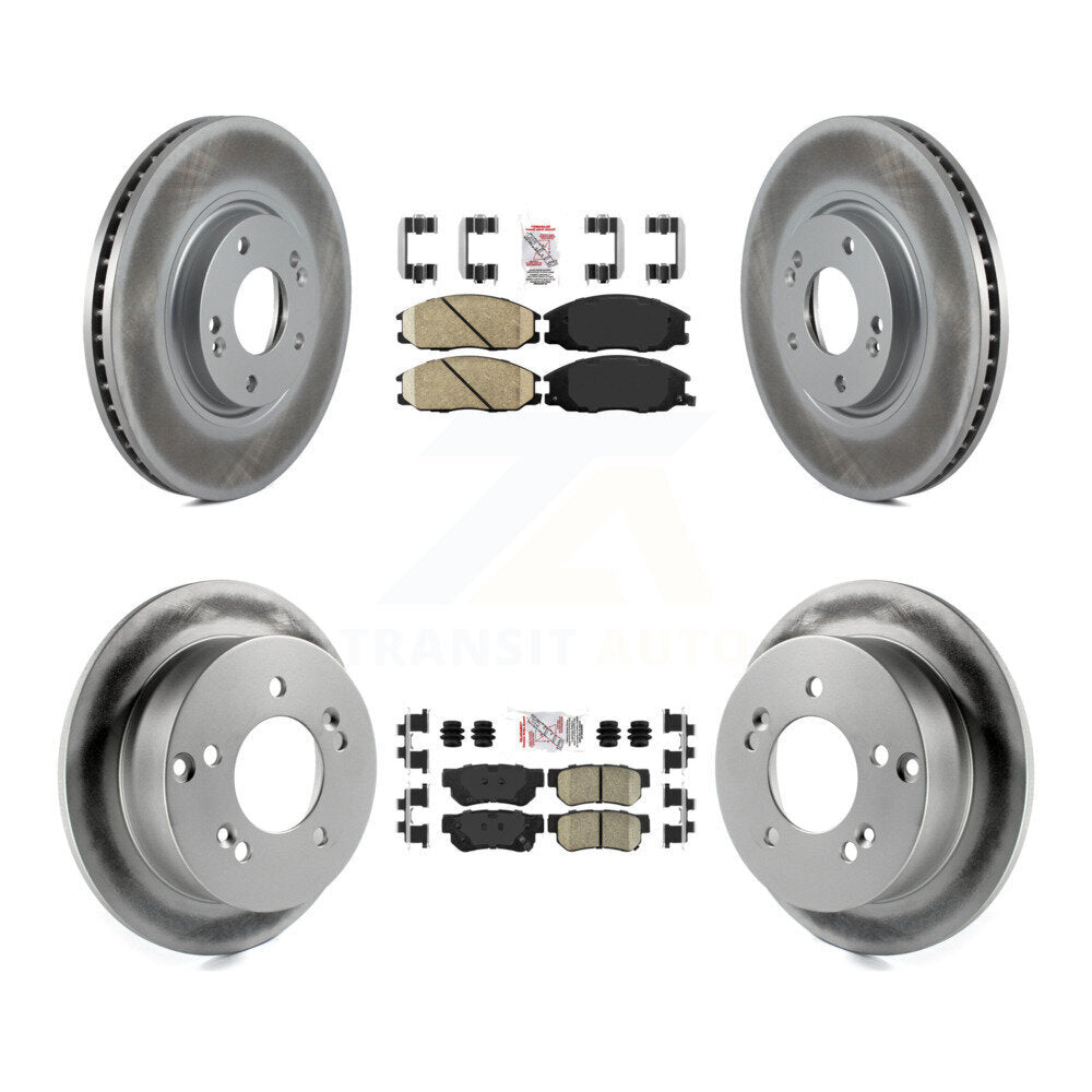 Front Rear Ceramic Pads And Coated Disc Brake Rotors Kit For Hyundai XG350 KGA-102826
