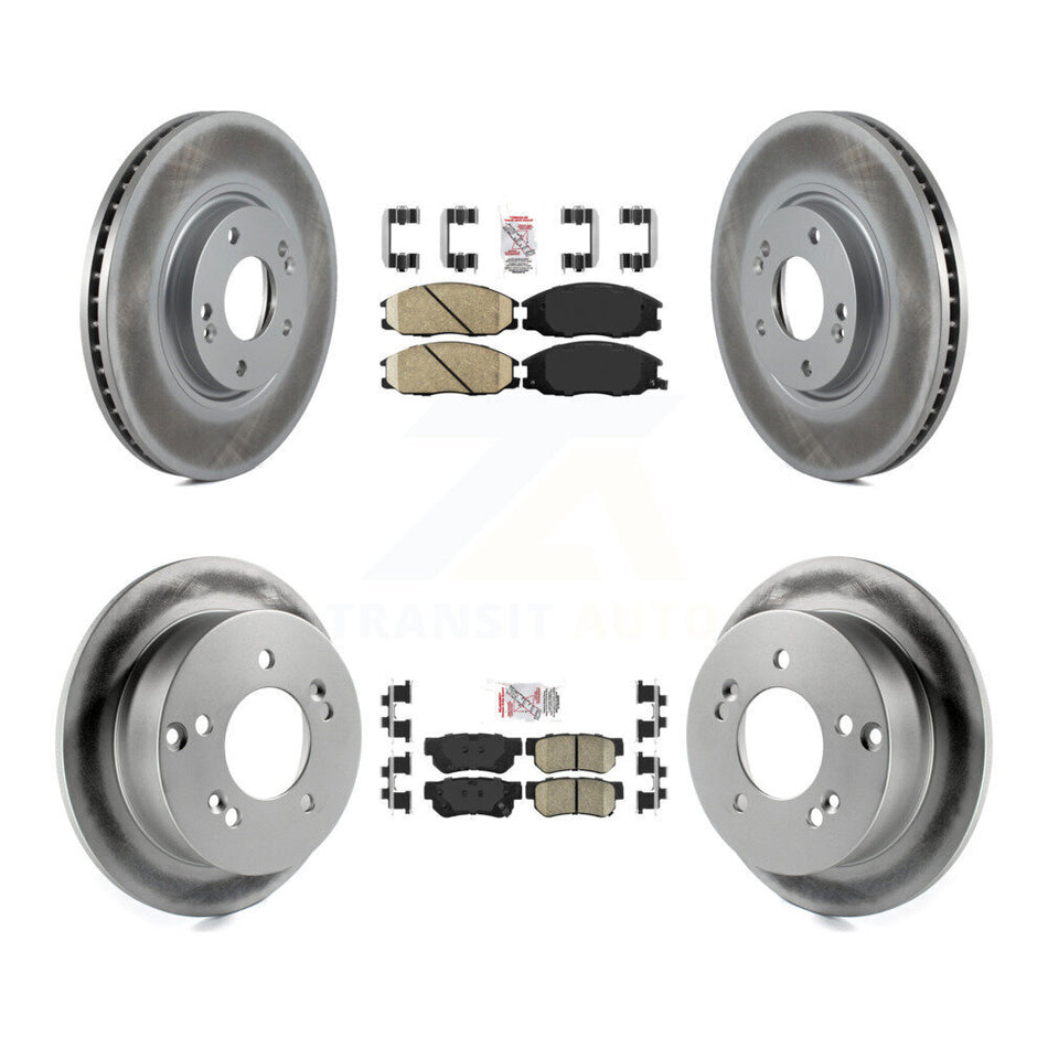 Front Rear Ceramic Pads And Coated Disc Brake Rotors Kit For Hyundai XG350 KGA-102827