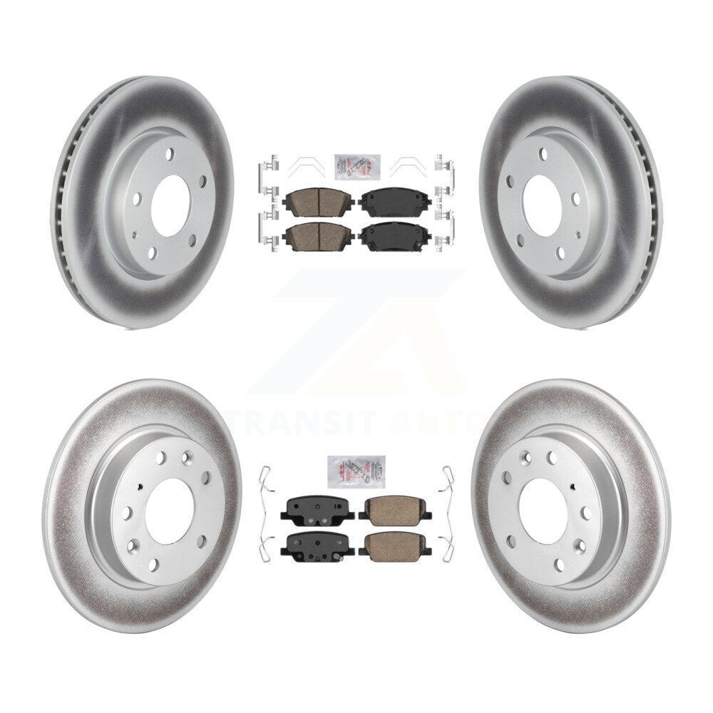 Front Rear Ceramic Pads And Coated Disc Brake Rotors Kit For Mazda 3 Sport FWD KGA-102830