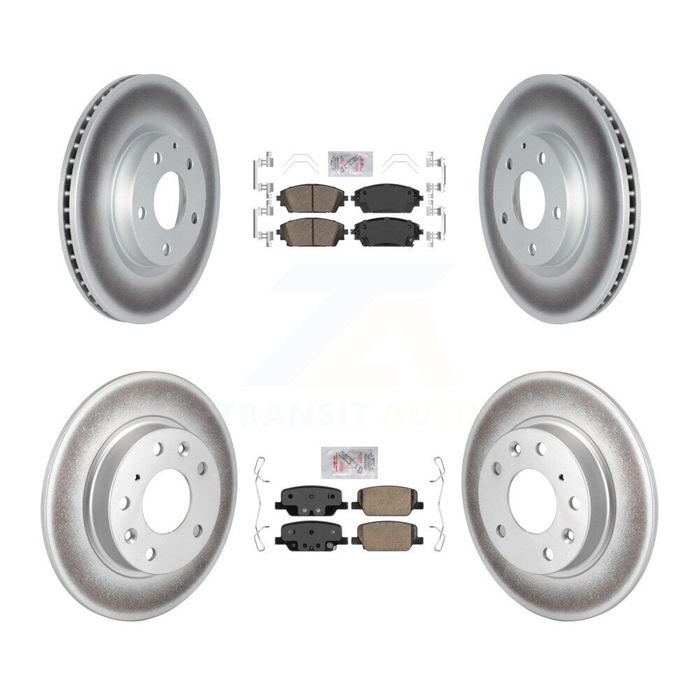 Front Rear Ceramic Pads And Coated Disc Brake Rotors Kit For Mazda 3 Sport AWD KGA-102831