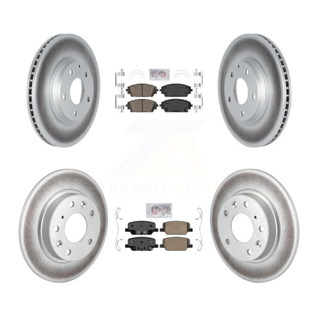 Front Rear Ceramic Pads And Coated Disc Brake Rotors Kit For Mazda 3 Sport AWD KGA-102831