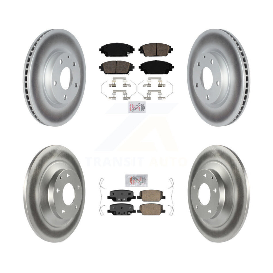 Front Rear Ceramic Pads And Coated Disc Brake Rotors Kit For Mazda CX-30 KGA-102832