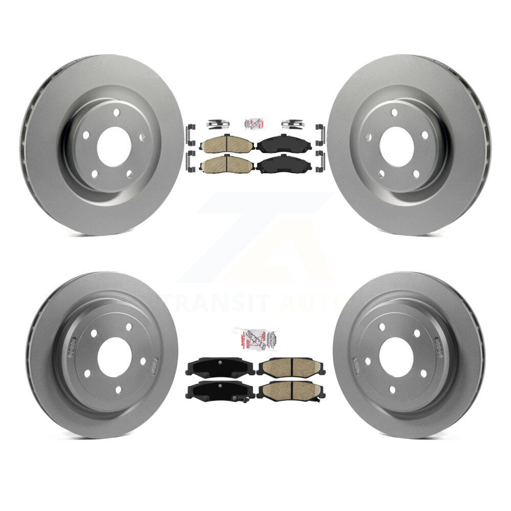 Front Rear Ceramic Pad & Coated Disc Brake Rotors Kit For Chevrolet Corvette Cadillac XLR KGA-102834