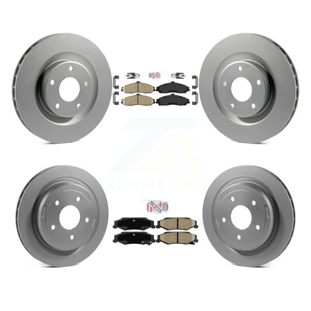 Front Rear Ceramic Pad & Coated Disc Brake Rotors Kit For Chevrolet Corvette Cadillac XLR KGA-102834