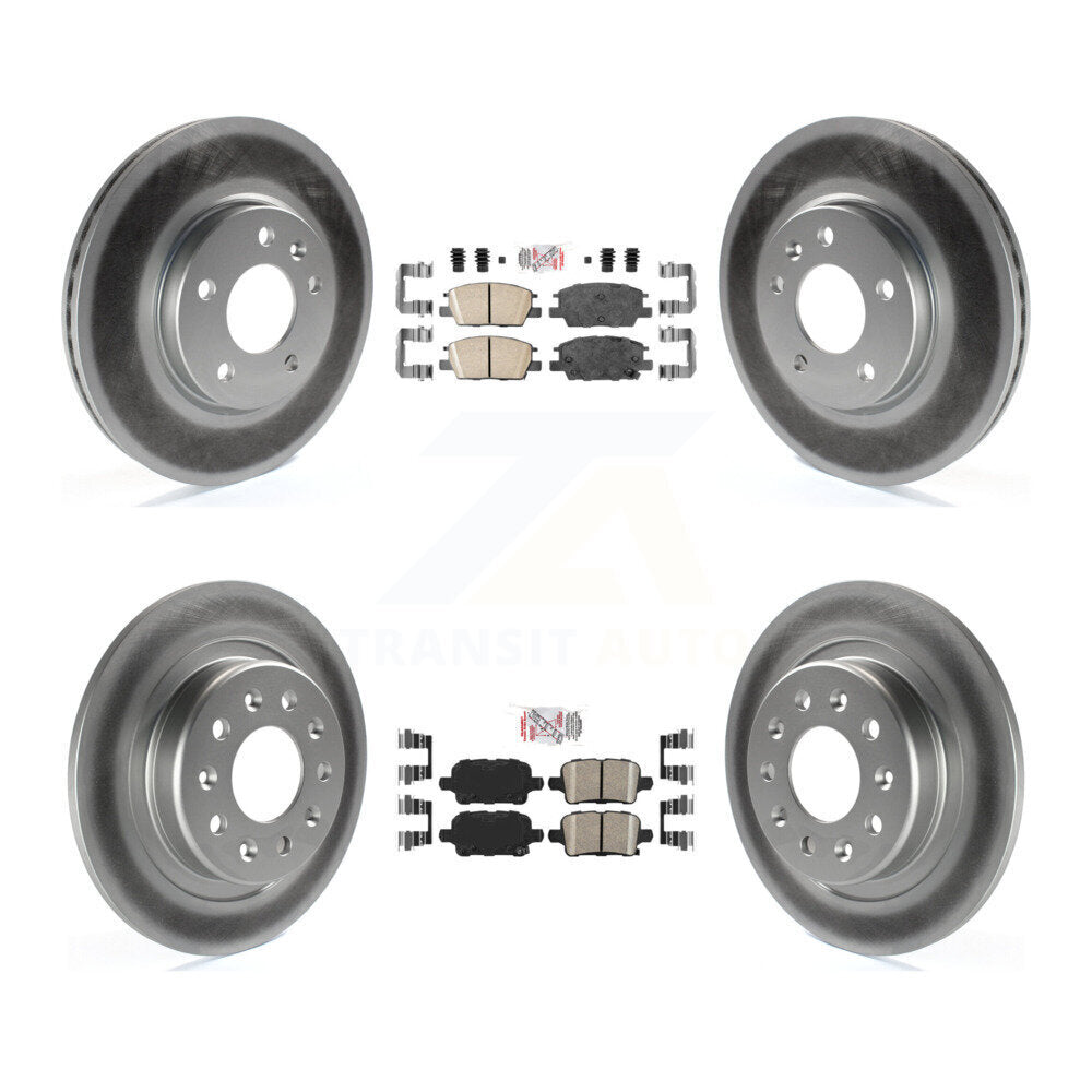 Front Rear Ceramic Pad Coat Disc Brake Rotor Kit For Chevrolet Equinox GMC Terrain Malibu KGA-102841