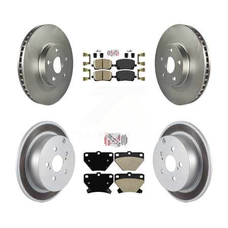 Front Ceramic Rear Semi-Metallic Pad Coat Brake Rotors Kit For Toyota Matrix Corolla Vibe KGA-102842