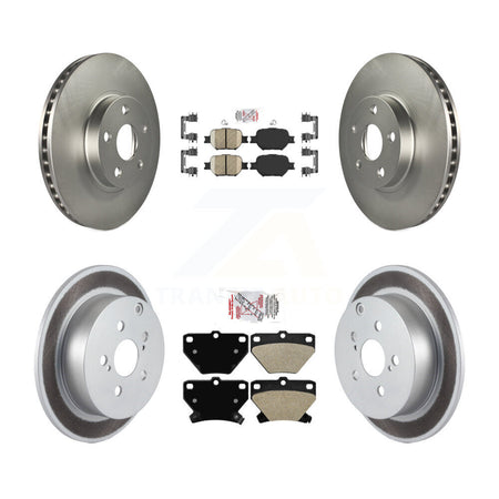 Front Ceramic Rear Semi-Metallic Pads And Coated Disc Brake Rotors Kit For Toyota Celica KGA-102844