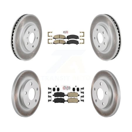 Front Rear Ceramic Pads And Coated Disc Brake Rotors Kit For Chevrolet Impala Limited KGA-102846