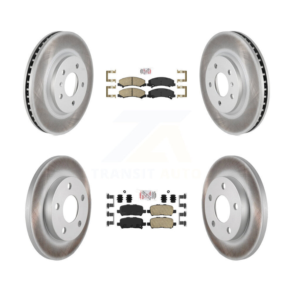 Front Rear Ceramic Pads And Coated Disc Brake Rotors Kit For Chevrolet Impala Limited KGA-102846