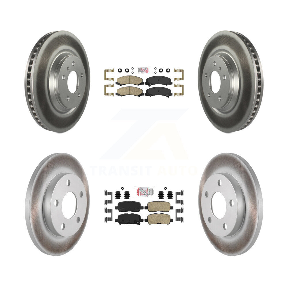 Front Rear Ceramic Pads And Coated Disc Brake Rotors Kit For Chevrolet Impala Limited KGA-102847