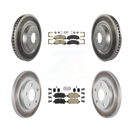 Front Rear Ceramic Pads And Coated Disc Brake Rotors Kit For Chevrolet Impala Limited KGA-102847