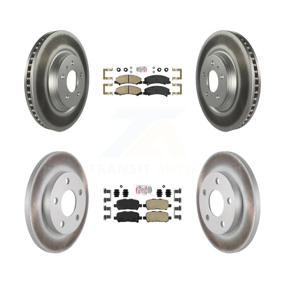 Front Rear Ceramic Pads And Coated Disc Brake Rotors Kit For Chevrolet Impala Limited KGA-102847