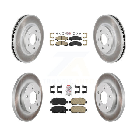 Front Rear Ceramic Pads And Coated Disc Brake Rotors Kit For Chevrolet Impala Limited KGA-102849