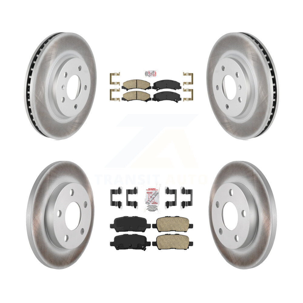 Front Rear Ceramic Pads And Coated Disc Brake Rotors Kit For Chevrolet Impala Limited KGA-102850