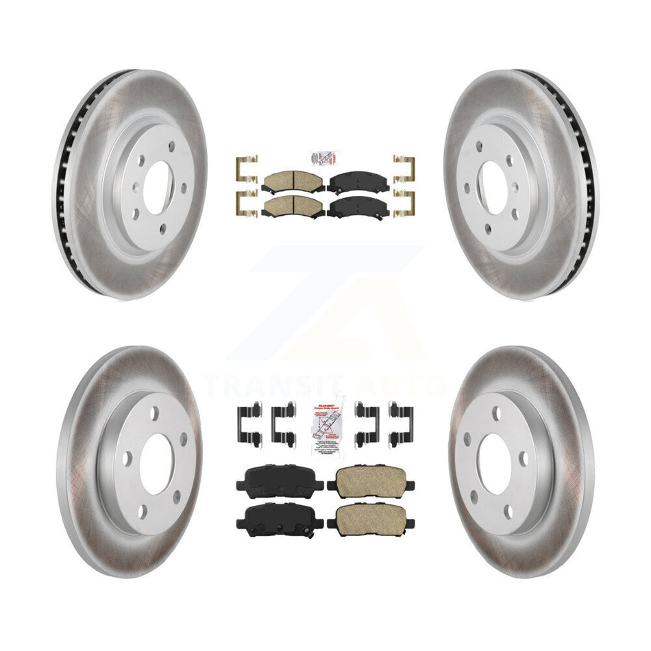 Front Rear Ceramic Pads And Coated Disc Brake Rotors Kit For Chevrolet Impala Limited KGA-102850