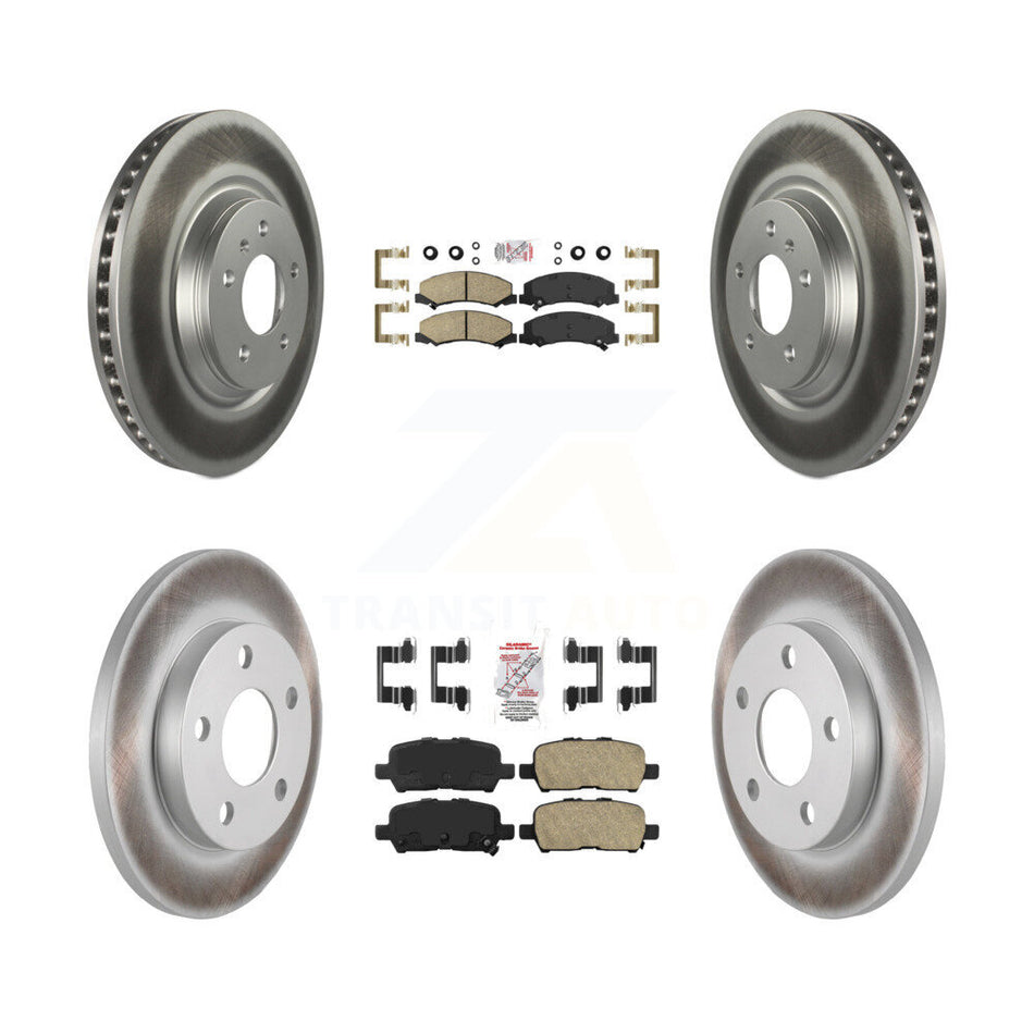 Front Rear Ceramic Pads And Coated Disc Brake Rotors Kit For Chevrolet Impala Limited KGA-102851
