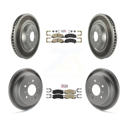 Front Rear Ceramic Pads And Coated Disc Brake Rotors Kit For Buick LaCrosse Allure KGA-102853