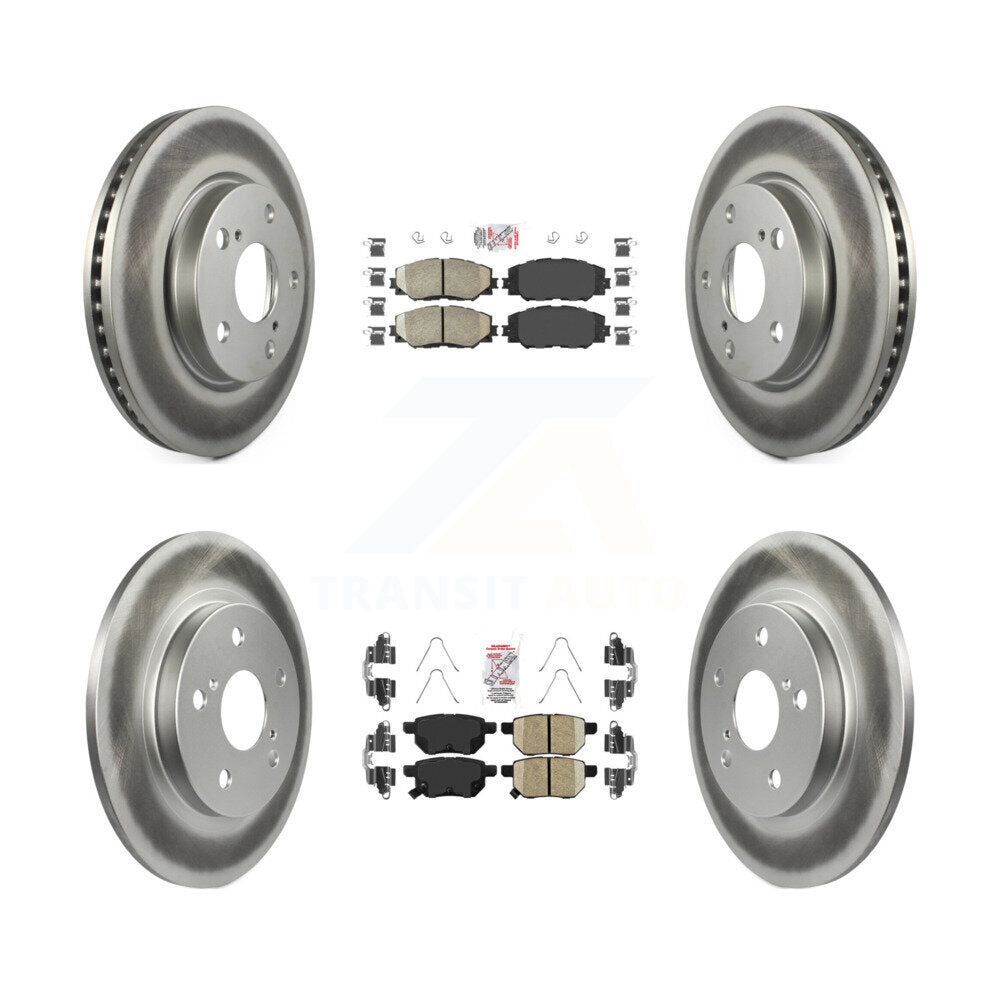 Front Rear Ceramic Pads And Coated Disc Brake Rotors Kit For 2008-2015 Scion xB KGA-102855