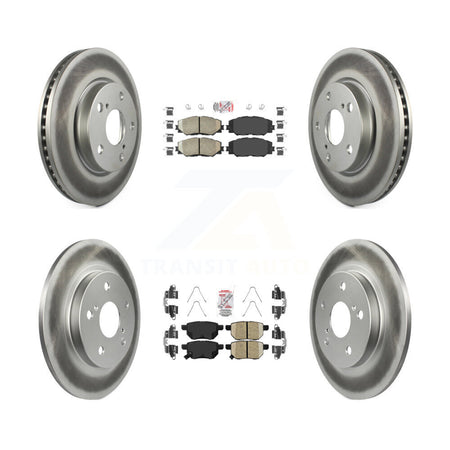 Front Rear Ceramic Pads And Coated Disc Brake Rotors Kit For 2008-2015 Scion xB KGA-102855