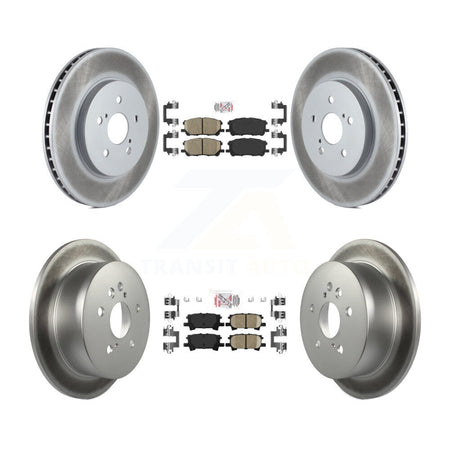 Front Rear Ceramic Pad Coat Disc Brake Rotors Kit For Lexus RX350 RX330 Toyota Highlander KGA-102857