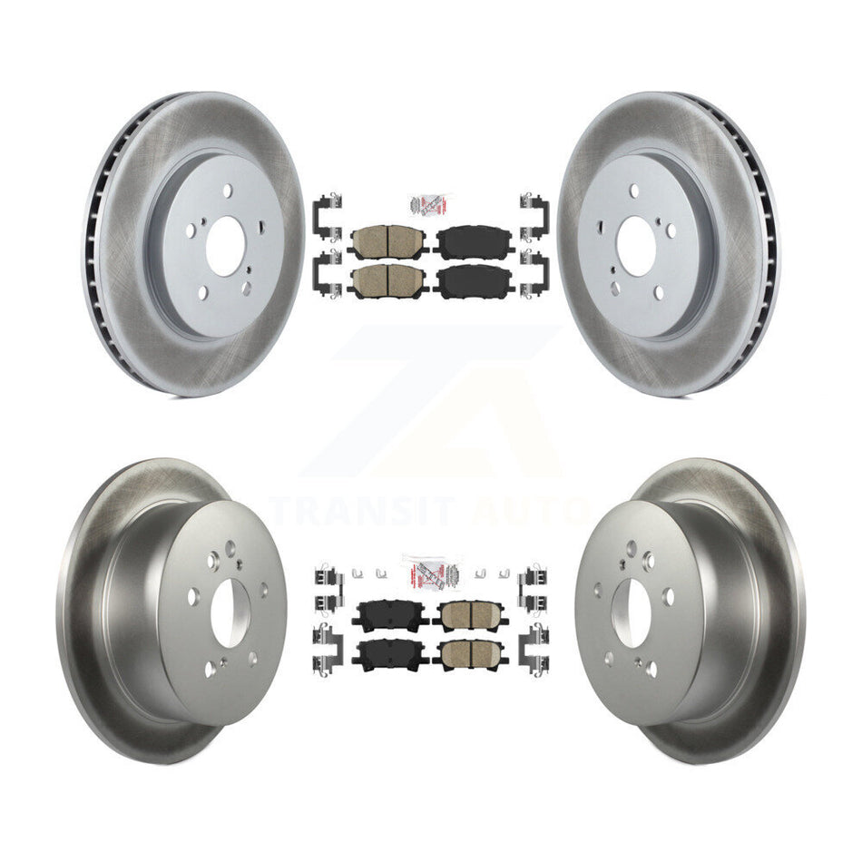 Front Rear Ceramic Pad Coat Disc Brake Rotors Kit For Lexus RX350 RX330 Toyota Highlander KGA-102857