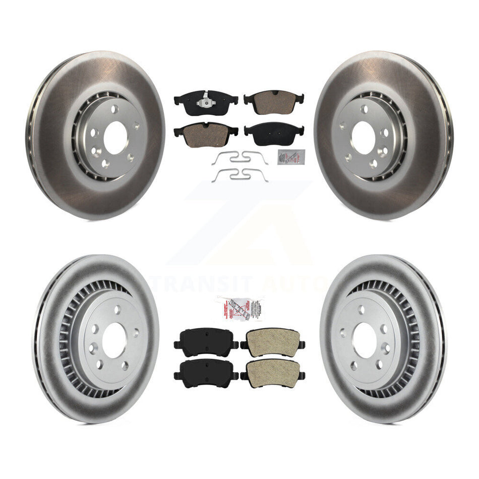 Front Ceramic Rear Semi-Metallic Pads And Coated Disc Brake Rotors Kit For Volvo XC60 KGA-102866