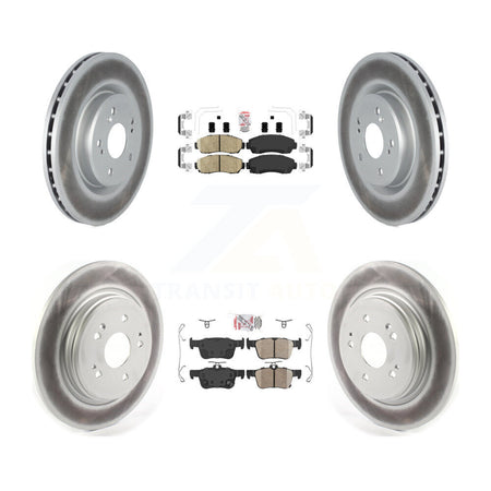 Front Rear Ceramic Pads And Coated Disc Brake Rotors Kit For 2019-2021 Acura RDX KGA-102883