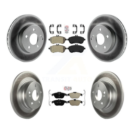 Front Rear Semi-Metallic Pad And Coated Disc Brake Rotors Kit For Mercedes-Benz C250 C230 KGA-102887