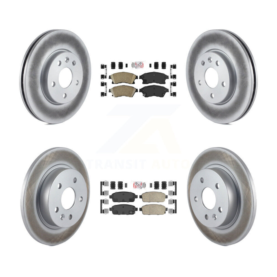 Front Rear Ceramic Pad And Coated Disc Brake Rotors Kit For Chevrolet Cruze Sonic Limited KGA-102890