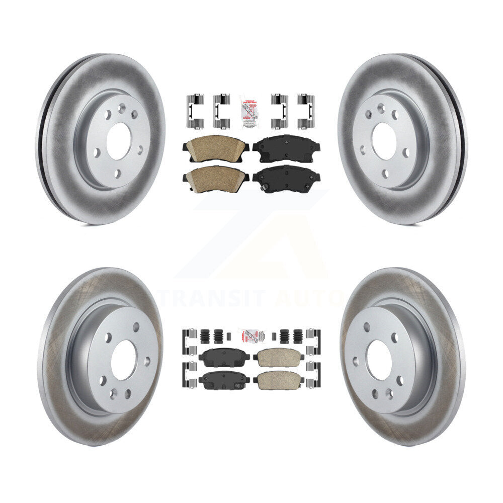 Front Rear Ceramic Pad And Coated Disc Brake Rotors Kit For Chevrolet Cruze Sonic Limited KGA-102891
