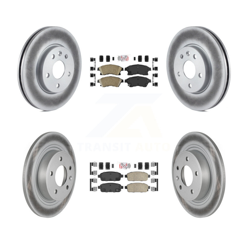 Front Rear Ceramic Pads And Coated Disc Brake Rotors Kit For Chevrolet Cruze KGA-102898