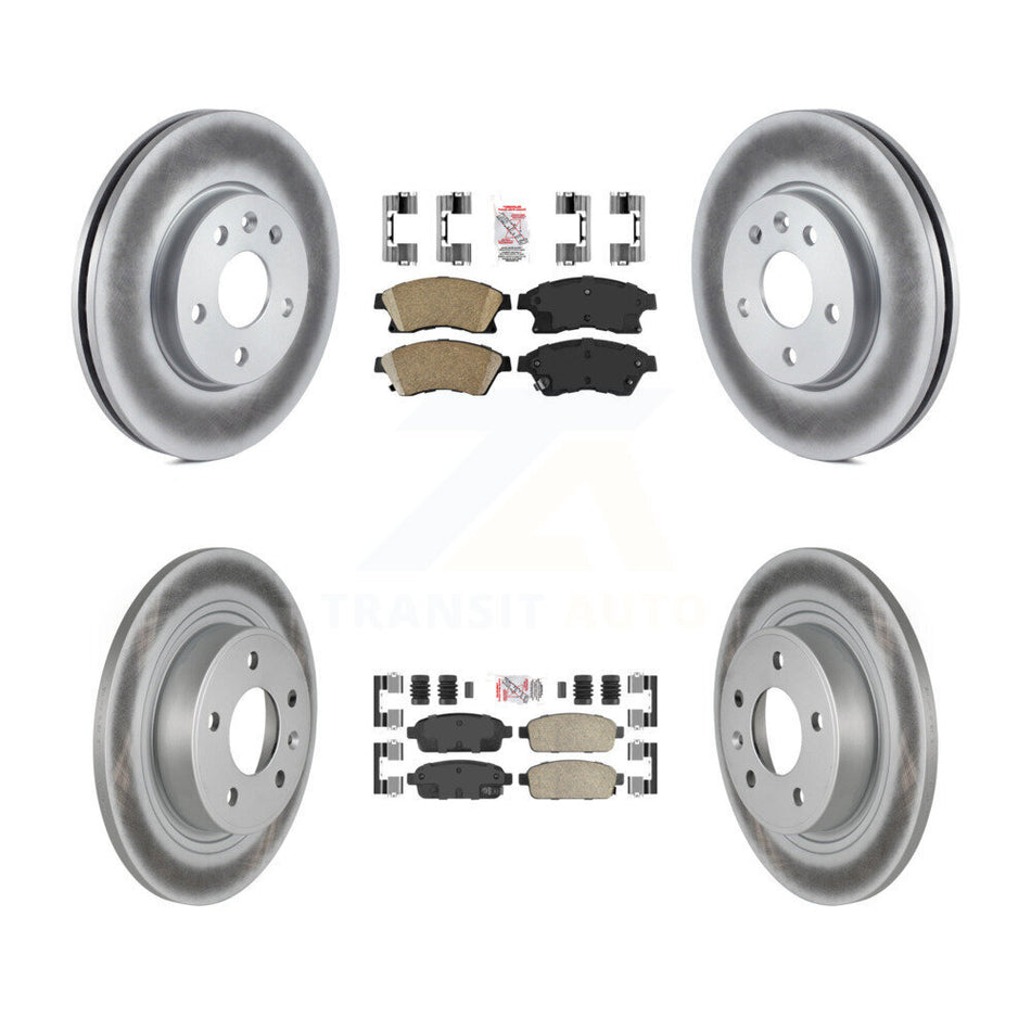 Front Rear Ceramic Pads And Coated Disc Brake Rotors Kit For Chevrolet Cruze KGA-102899