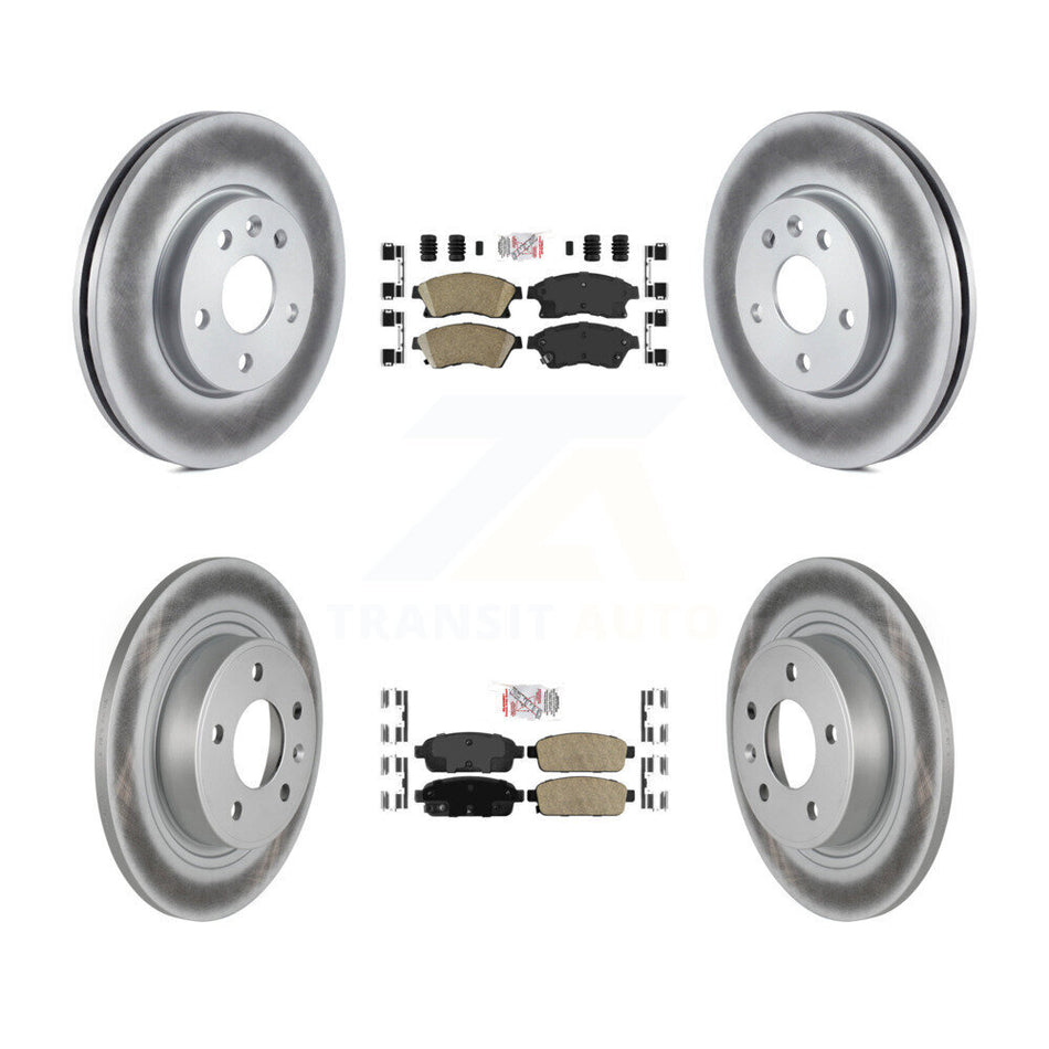 Front Rear Ceramic Pads And Coated Disc Brake Rotors Kit For Chevrolet Cruze KGA-102900