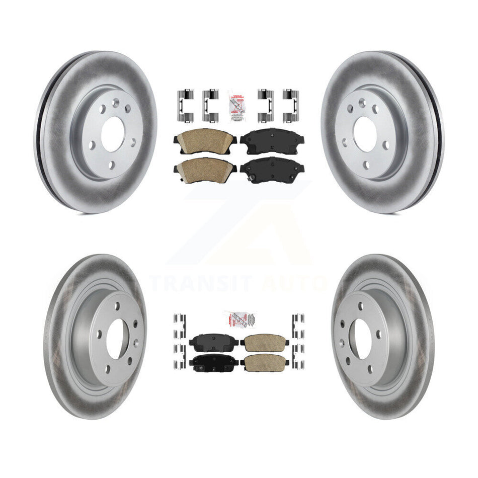 Front Rear Ceramic Pads And Coated Disc Brake Rotors Kit For Chevrolet Cruze KGA-102901