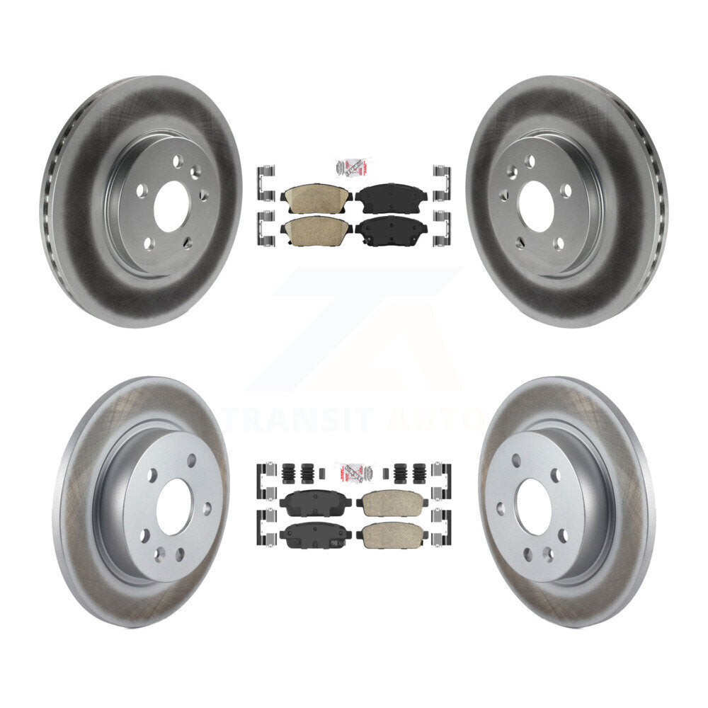Front Rear Ceramic Pad & Coated Brake Rotor Kit For 2013-2017 Chevrolet Trax Buick Encore KGA-102906