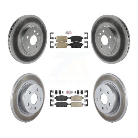 Front Rear Ceramic Pad & Coated Brake Rotor Kit For 2013-2017 Chevrolet Trax Buick Encore KGA-102906