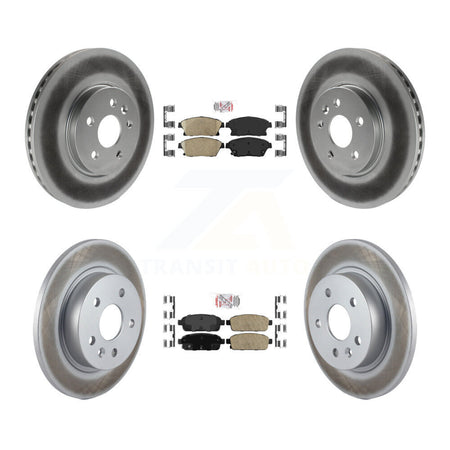 Front Rear Ceramic Pad & Coated Brake Rotor Kit For 2013-2017 Chevrolet Trax Buick Encore KGA-102908