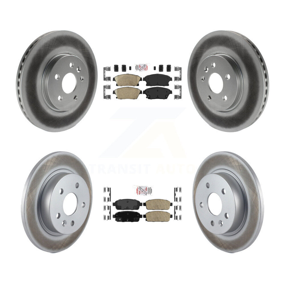 Front Rear Ceramic Pad & Coated Brake Rotor Kit For 2013-2017 Chevrolet Trax Buick Encore KGA-102909