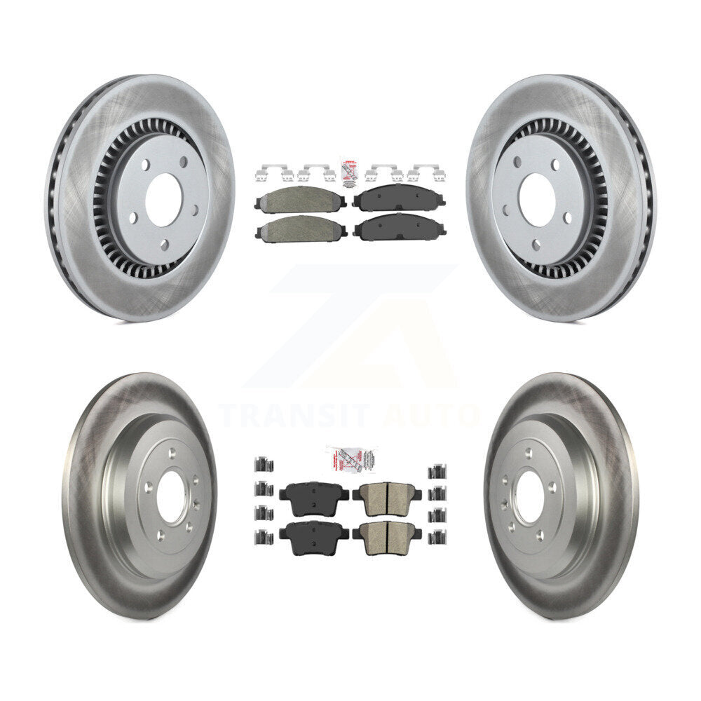 Front Rear Semi-Metallic Pad Coat Brake Rotors Kit For Ford Five Hundred Freestyle Taurus KGA-102910